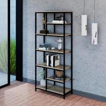 Estante Modular Estilo Industrial, AÇO/MDF