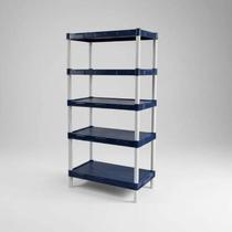 Estante Modular Flexa Azul 5 Prateleiras 449 Estante Modular Flexa Azul 5 Prateleiras 449