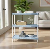 Estante Modular Flexa Azul bebe com 3 prateleiras