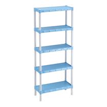 Estante modular flexa Azul bebê com 5 prateleiras