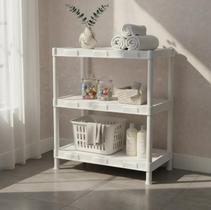 Estante Modular Flexa Branca Com 3 Prateleiras E Pezinhos