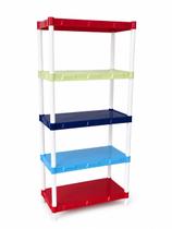 Estante Modular Flexa colorida 5 Prateleiras e Pezinho Estante Modular Flexa colorida 5 Prateleiras e Pezinho