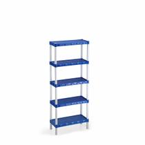 Estante modular flexa com 05 prateleiras azul 130