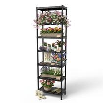 Estante Modular flexa Preta 7 prateleiras e Pezinho Estante Modular flexa Preta 7 prateleiras e Pezinho