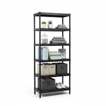 Estante modular flexa Preta com 6 prateleiras Estante modular flexa Preta com 6 prateleiras