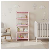 Estante modular flexa rosa Bebê com 5 prateleiras