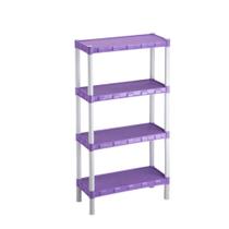 Estante Modular Lilás 4 Prateleiras Plástico Agraplast Estante Modular Lilás 4 Prateleiras Plástico Agraplast