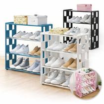 Estante Modular Média Com 4 Prateleiras Para Organização De Calçados Presente Dia Das Mães
