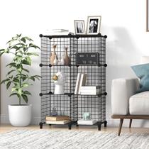 Estante Modular Para Comércio 8 Prateleiras Armário Expositor Loja Vitrine Gôndola 6 Nichos Balcão