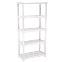 Estante Modular Plástica 5 Prateleiras Câmara Fria Até 250kg Multiuso Ordene Branca