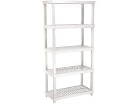Estante Modular Plástica 5 Prateleiras Câmara Fria Até 250kg Multiuso Ordene Branca