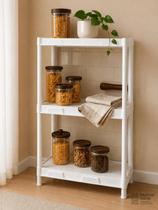 Estante Modular Plástica Flexa Branca 3 Prateleiras Estante Modular Plástica Flexa Branca 3 Prateleiras