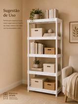 Estante Modular Plástica Flexa Branca 5 Prateleiras Estante Modular Plástica Flexa Branca 5 Prateleiras
