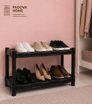 Estante Modular Plástica FLEXA com 2 Prateleiras Preta Estante Modular Plástica FLEXA com 2 Prateleiras Preta