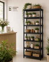 Estante Modular Plástica Flexa de 7 Prateleiras Preta Estante Modular Plástica Flexa de 7 Prateleiras Preta