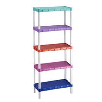 Estante Modular Plástico Colorida 5 Prateleiras Organização Infantil Livros Cód. 877
