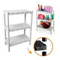 Estante Modular Prateleiras 3 Andares Plástica Organizador Para Casa Escritório Banheiro Salão