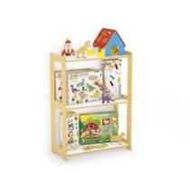 Estante montessori de madeira para quarto infantil 3 andares