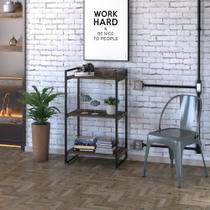 Estante Multiuso 3 Prateleiras 104x60cm Estilo Industrial