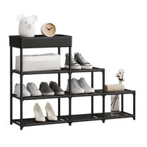 Estante Multiuso 4 Andares em Metal, Plástico e TNT Sortida Organização, Leveza e Fácil Montagem Estante Multiuso 4 Andares em Metal, Plástico e TNT Sortida Organização, Leveza e Fácil Montagem