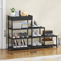 Estante Multiuso 4 Andares Rack Organizador Modular Sapateira Roupas Livros Cozinha Hall Quarto Leve Sortida