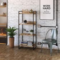Estante Multiuso 4 Prateleiras 146x60cm Estilo Industrial