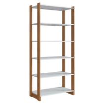 Estante Multiuso 5 Prateleiras Ey201 Mell Branco Novam Mell Branco