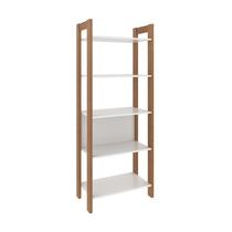 Estante Multiuso 65x165,5x35,5 cm Amêndoa/Branco Tecnomobili Estante Multiuso 65x165,5x35,5 cm Amêndoa/Branco Tecnomobili