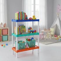 Estante Multiuso Colorida Agraplast Nápoles 3 Prateleiras Leve, Prática e Resistente Design Moderno 856 Estante Multiuso Colorida Agraplast Nápoles 3 Prateleiras Leve, Prática e Resistente Design Moderno 856