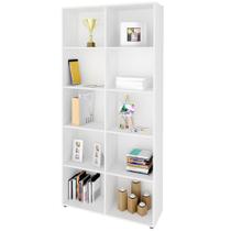 Estante Multiuso com 10 Nichos Clean 187x90 Branco - Lyam Decor Estante Multiuso com 10 Nichos Clean 187x90 Branco - Lyam Decor
