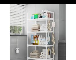 Estante Multiuso De Plástico Prateleira Armazenamento Organizadora De Banheiro Cozinha de 4 Andares