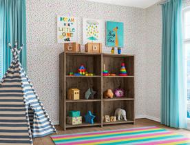 Estante Multiuso Marrocos com 6 Nichos Castanho Estante Multiuso Marrocos com 6 Nichos Castanho