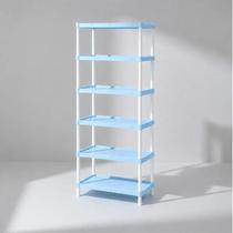 Estante Multiuso Modular Flexa 6 Prateleiras Azul Bebê Estante Multiuso Modular Flexa 6 Prateleiras Azul Bebê