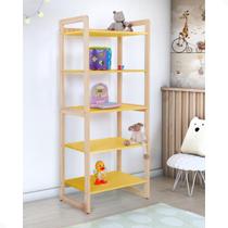 Estante Multiuso Organizador 5 Prateleiras Infantil MDF Madeira Maciça Varias Cores Estante Multiuso Organizador 5 Prateleiras Infantil MDF Madeira Maciça Varias Cores