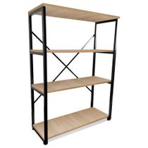 Estante Multiuso Organizadora Livreiro Ohai Aço Estilo Industrial Com 4 Prateleiras Estante Multiuso Organizadora Livreiro Ohai Aço Estilo Industrial Com 4 Prateleiras