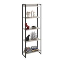 Estante Multiuso Para Escritório Industrial 05 Prateleiras Areta 186x60cm C01 Snow - Lyam Decor Estante Multiuso Para Escritório Industrial 05 Prateleiras Areta 186x60cm C01 Snow - Lyam Decor