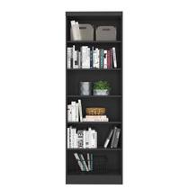 Estante Multiuso para Livros 1404 5 Prateleiras Preto Qmovi Estante Multiuso para Livros 1404 5 Prateleiras Preto Qmovi