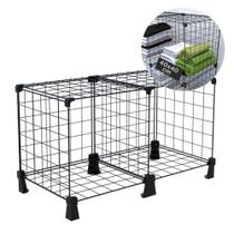 Estante Multiuso para Livros Disco de Vinil LPs 2 Nichos 40x40cm Organizador de Armário de Aço Preto Estante Multiuso para Livros Disco de Vinil LPs 2 Nichos 40x40cm Organizador de Armário de Aço Preto