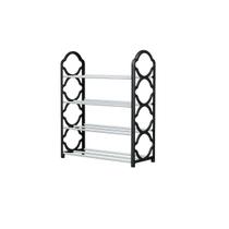 Estante Multiuso Sapateira Organizador Sapato 4 Andares Black Movel Escritorio Lavanderia Calçado Estante Multiuso Sapateira Organizador Sapato 4 Andares Black Movel Escritorio Lavanderia Calçado