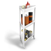 Estante Multiuso Triangular Bandejas 32x32x70cm Rodas Ordene