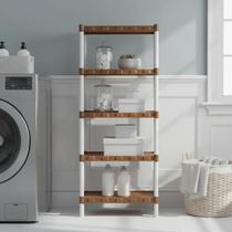 Estante Nápoles Marrom Com 5 Prateleiras Plásticas Agraplast 543 Estante Nápoles Marrom Com 5 Prateleiras Plásticas Agraplast 543