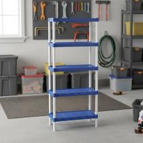 Estante Nápoles Plástica Azul 5 Prateleiras AGRAPLAST Cod 849 Organizador Infantil Menino Quarto Multiuso
