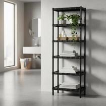 Estante Nápoles Preta 6 Prateleiras Estante Nápoles Preta 6 Prateleiras