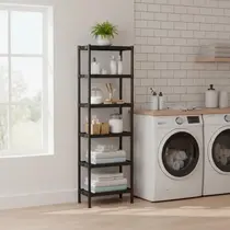 Estante Nápoles Preta 6 Prateleiras Plástico Organizador Multiuso Agraplast Ref. 544