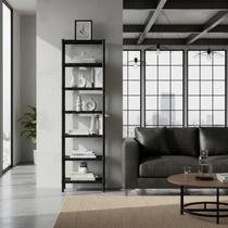 Estante Nápoles Preta 7 Prateleiras Plástico Organizador Decoração Livros Agraplast Ref. 545 7 Andares sete Estante Nápoles Preta 7 Prateleiras Plástico Organizador Decoração Livros Agraplast Ref. 545 7 Andares sete