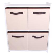 Estante nicho com caixas puxador ilhos vermelho - organibox Estante nicho com caixas puxador ilhos vermelho - organibox