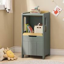 Estante Nicho com Porta Petit Casatema Madeiraoriginals Verde/Mel