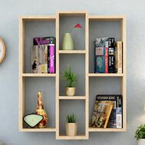 Estante Nicho MDF Cru 90X90X20cm Elegante Multiufuncional Resistente Sinanue Estante Nicho MDF Cru 90X90X20cm Elegante Multiufuncional Resistente Sinanue