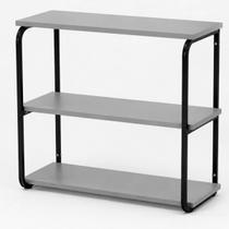 Estante Nicho Suspenso 3 Prateleiras Estilo Industrial 68x68 Cristal/Preto Estante Nicho Suspenso 3 Prateleiras Estilo Industrial 68x68 Cristal/Preto