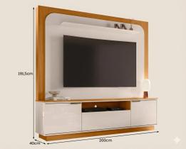 Estante Nilo para TV de até 75 polegadas - Cinamomo Off White - Madetec